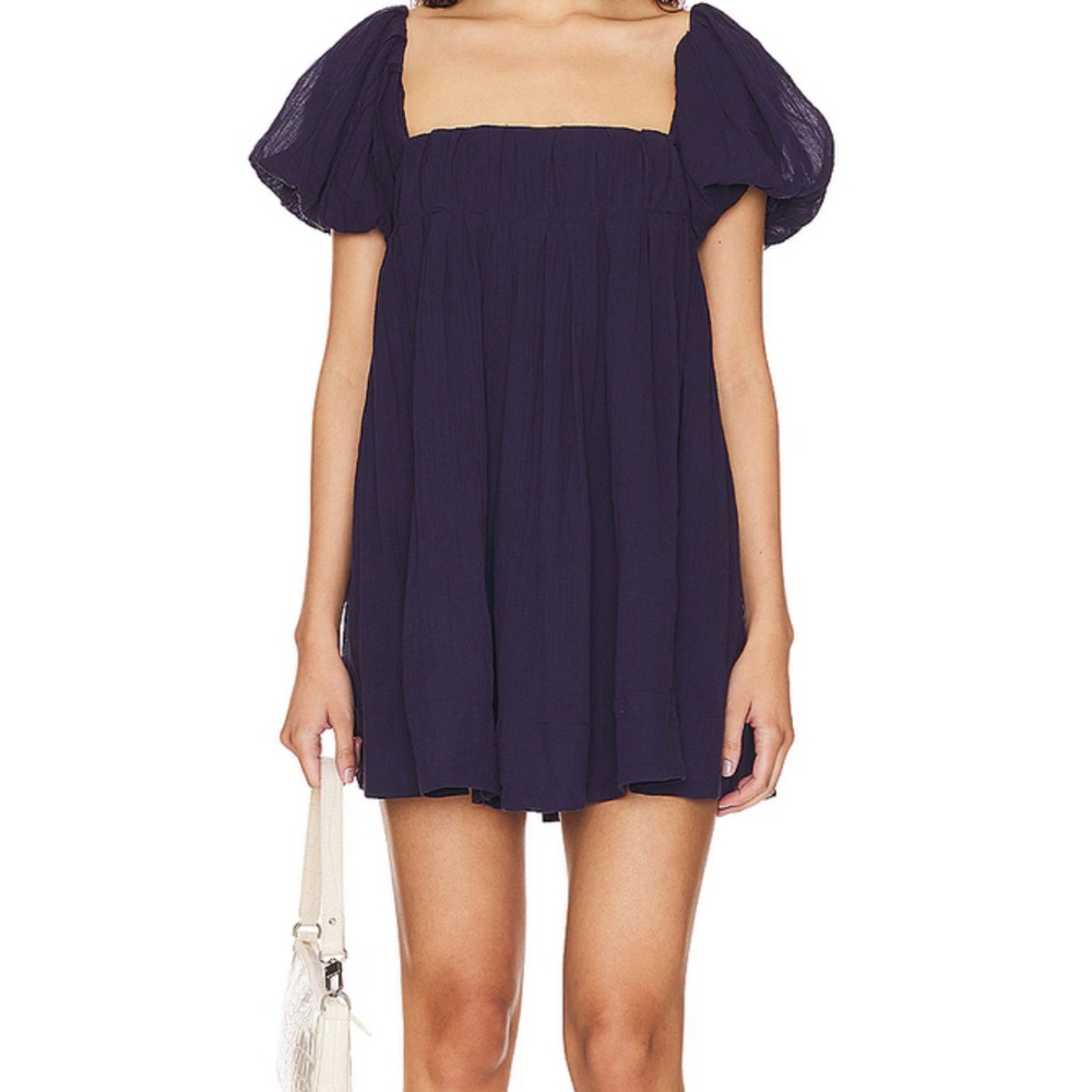 Free People Navy Blue Marina Mini Dress, Size S